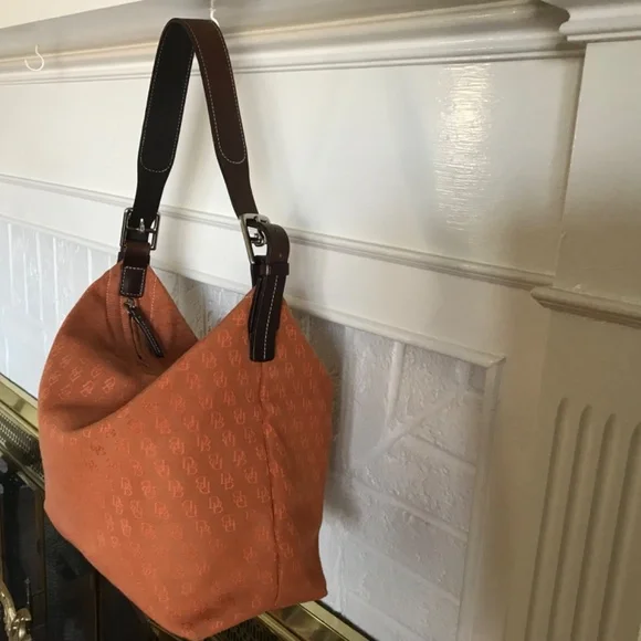 Dooney & Bourke Canvas Signature Hobo Bag - Picture 2 of 6